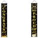 Wiueurtly Stained Glass Window Hangings Cordless Garland Outdoor 2023 Graduation Banners Hanging Flags Porch Sign Class Of 2023 & Congrats Grad Banner 2023 Graduation Decorations Party Supplies For