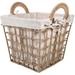 Woven storage basket Hand Woven Sundries Basket Hemp Rope Storage Basket Desktop Organizer With Handle