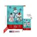 Breeze Decor 14110 Winter Its Snowtime 2-Sided Vertical Impression House Flag - 28 x 40 in.