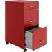 18In Deep 3 Drawer Mobile Metal File Cabinet Lava Red
