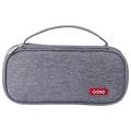 Back to School Savings! SRUILUO Portable Double-Layer Large Capacity Pencil Case Oxford Cloth Color Student Stationery Storage Pencil Case Bag Gray