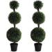 Artificial Cypress Topiary Tree - 4 Cypress Tree - Indoor/Outdoor Topiary Trees - Artificial Outdoor Plants - Lifelike Cypress Plant (2 Pack)