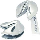 Silver Fortune Cookie Paperweight