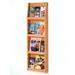 Wooden Mallet Slope 12 Pocket Literature Display in Light Oak - 4Hx3W