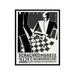 Poster Master Vintage Illustration Poster - Retro Sports Print - Chess Match Game Checkmate Germany Tournament - 8x10 UNFRAMED Wall Art - Gift for Artist Friend - Wall Decor for Home Office