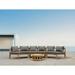 Anderson Teak Circular Modular Deep Seating Set with Natural Smooth Well Sanded