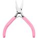 Jewelry Making Pliers Tool with Plastic Handle Mini for DIY Jewelry Making Beading Repair Hobby Supply Flat-Nose Pliers Mini Precision Plier Used for DIY Jewelry Making