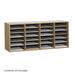 Safco Oak Wood Adjustable Literature Organizer- 24 Compartment