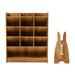 1Pc Wooden Desk Organizer Personalized Compartment Rack Large Pencil Holder