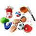 Creative eraser 50Pcs Football Basketball Shaped Eraser Creative Rubber Eraser Kids Stationery Eraser (Mixed Style)