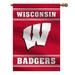 Fremont Die 28 x 40 in. Polyester Wisconsin Badgers 2 Sided Banner