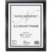 Glolite Nu-Dell 8.5 x 11 in. EZ Mount Document Frame Plastic Face & Plastic Frame - Black & Silver