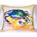 Betsy Drake Green Crab Large Indoor & Outdoor Pillow 16 x 20