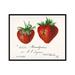 Poster Master Vintage Strawberry Poster - Retro Strawberries Print - Food & Fruit Art - Gift for Vegan Vegetarian Foodies - Great Wall Decor for Bakery Home Kitchen - 16x20 UNFRAMED Wall Art