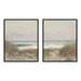 Poster Master 2-Piece Vintage Illustration Poster - Retro Coastal Print - 8x10 UNFRAMED Wall Art - Gift for Artist Friend - Seascape Beach Grass Waves Surf - Wall Decor for Home Office