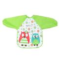 EVA Green Owl Pattern Children Waterproof Smocks EVA Practical Aprons with Sleeves