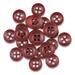 ButtonMode Standard Shirt Buttons 22pc Set Includes 8 Shirt Front Buttons (11mm or 7/16 in) 7 Sleeve Buttons (10mm or 3/8 in) 7 Collar Buttons (9mm or Almost 3/8 in) Red Dark 22-Buttons