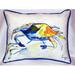 Betsy Drake Yellow Crab Large Indoor & Outdoor Pillow 16 x 20