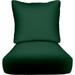 DÃ©cor Indoor Outdoor Deep Seating Cushion Set 24â€�X 27â€� X 5â€� Seat 25â€� X 21â€� Back Choose Color (Hunter Green)