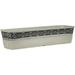 corinthian resin flower rectangle planter concrete grey 18