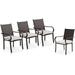 Outdoor Rattan Dining Chairs Set Of 4 Wicker Chairs With Removable Cushion & Metal Frame For Patio Deck Yard Porch