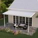 Four Seasons OLS TWV Series 16 ft wide x 8 ft deep Aluminum Patio Cover with 30lb Snowload & 3 Posts in White