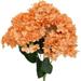 Silk Flowers in Orange Artificial Hydrangeas Roses Daisies Bouquet Autumn Flowers Wedding Party in Orange (Bright Orange-Hydrangea Bouquet)