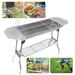 Barbecue Charcoal Grill Stove Shish Kebab Stainless Steel BBQ Patio Camping Fold Large