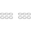 Cake Ring Molds 12Pcs Stainless Steel Porous Tart Ring Perforated Pie Cake Ring Mold Cake Mousse Ring with Holes 7cm