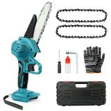 LabTEC 6 Inch Small Chainsaw Cordless Electric Chain Saw Handheld Mini Chainsaw Battery Powered Cordless Saw Pruning Saw branch cutter Yard Work Power Garden Toolï¼ˆNo batteryï¼‰