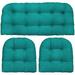 DÃ©cor Indoor Outdoor Tempotest 3 Piece Tufted Wicker Cushion Set Choose Color Size (Stard Classic Aruba)