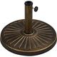 17.5 Antiqued Patio Umbrella Base 22-Lbs Outdoor Heavy Duty Round Umbrella Base Stands For Patio Outdoor Bronze