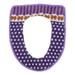 and Warm Toilet Seat Cover Washable Toilet Seat Pad with Hook and Loop Self Adhesive Tapes (Purple)