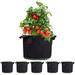 1 Gallon Fabric Grow Bag Breathable Fabric Pots Plant Bags Grow Pots Fabric Plant Containers with One Pair of Garden Gloves Fit for Soil Plants Flowers Vegetables Garden 5 Pcs