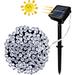 Solar String Lights 23FT 50 LED Outdoor String Solar Powered Fairy Lights Waterproof 8 Modes Garden Decorative Lights for Tree Patio Garden Yard Home Wedding Party Cool White