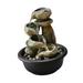 Tiered Indoor Waterfall Fountains Illuminated Desktop Fountain Relaxation Tabletop Fountain for Living Room Bedroom Meditation