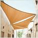 20 x 20 x 28.3 sand beige sun shade sail right triangle ctslrt20 - canopy mesh fabric uv block - heavy duty - 190 gsm - 3 years warranty