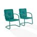 HomeStock Modern Muse 2Pc Outdoor Metal Armchair Set White - 2 Armchairs