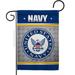 Breeze Decor G158422-BO US Navy Garden Flag Armed Forces 13 x 18.5 in. Double-Sided Decorative Vertical Flags for House Decoration Banner Yard Gift