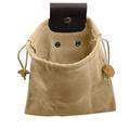 Foraging Bag Pouch Garden Picking Fruit Bags with Drawstring Canvas Waxed Foraging Pouch Bushcraft Bag Mushroom Foraging Bag Pu Hunting Belt Bag Hiking Pouch for Outdoor Traveling Camping Khaki