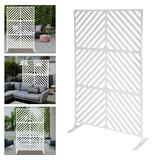 Miumaeov Metal Privacy Screen Outdoor Decorative Privacy Screen with Stand Freestanding Privacy Screen for Patio Garden Balcony Porch Featuring Precise Laser Cut (Type 5)