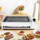 Electric Griddle Flat Top Grill 2800W Hot Plate BBQ Countertop Commercial Grill Grill Portable Electric Barbecue Oven Smokeless Cooking Outdoor Backyard Barbecue Grill Garden Portable Stove Stainless