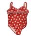 PENELOPE MACK GIRLS SWIMSUIT - RED FLOWER SZ 18 MONTHS - ONE PIECE UPF 50+