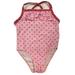 PENELOPE MACK GIRLS SWIMSUIT - PINK POLKA SZ 18 MONTHS - ONE PIECE UPF 50+