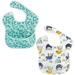 Baby Bib Infant Waterproof Fabric Easy Bib 2 Pack - Baby & Toddler Waterproof Bib with Adjustable Closure