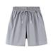 HIBRO Training Suits for Boys 5t Boy Clothes Toddler Boys Short Casual Pants Plain Color Fan Sports Lace Up Beach Summer Baby Shorts Harem Pants