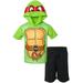 Teenage Mutant Ninja Turtles Raphael Toddler Boys Mesh Athletic Pullover T-Shirt Shorts Outfit Set Toddler to Big Kid