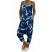 Baycosin Jumpsuits for Women Summer Print Camouflage Loose Rompers V-neck Herem Pants Sport Slacks