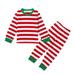 YDOJG Toddler Boys Girls Pajamas Kids Baby Suit Pj S Pajamas Christmas Sleepwear Striped T-Shirt Pants Outfits Clothes Set For 4-5 Years