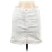 &Denim by H&M Denim Skirt: White Solid Bottoms - Women's Size 8